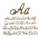 Letras de lápida soldadas de bronce - Estilo cursiva elegante - Caracteres simples o soldados