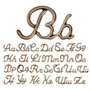 Lettres de pierre tombale soudées en bronze - Style Armony Italic - Caractères simples ou soudés