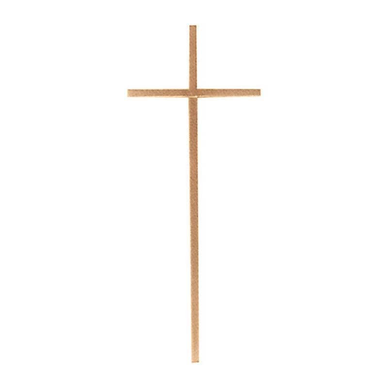 Croce In Bronzo Per Lapide 12x6 Cm - Crocifisso Da Parete Per Tomba, Patinatura Antiatmosferica