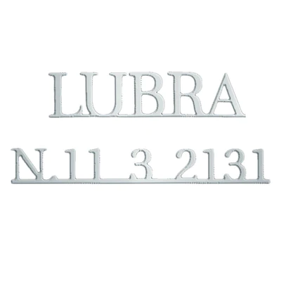 Letras en acero inoxidable para lápidas y nichos - Fuente Romano Inox - Chapa cortada por láser