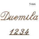 Lettres de pierre tombale en bronze, épaisseur 5 mm - Stile Duemila - Tôle perforée