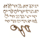 Lettere per lapidi - Pacchetto da 25 lettere - Stile Corsivo Elegant - Caratteri singoli