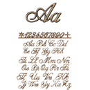 Letras en bronce para lápidas y nichos - Fuente Cursiva 2000 - 25 unidades de la misma letra