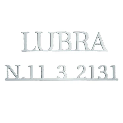 Letras en acero inoxidable para lápidas y nichos - Fuente Romano Inox - Chapa cortada por láser