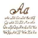 Geschweißte kursive Buchstaben