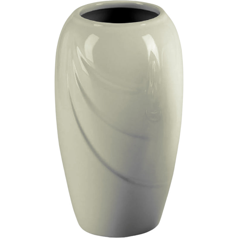 Vase funéraire Ecotre 21x13cm - En porcelaine Ivoire, au sol ECO150T/A