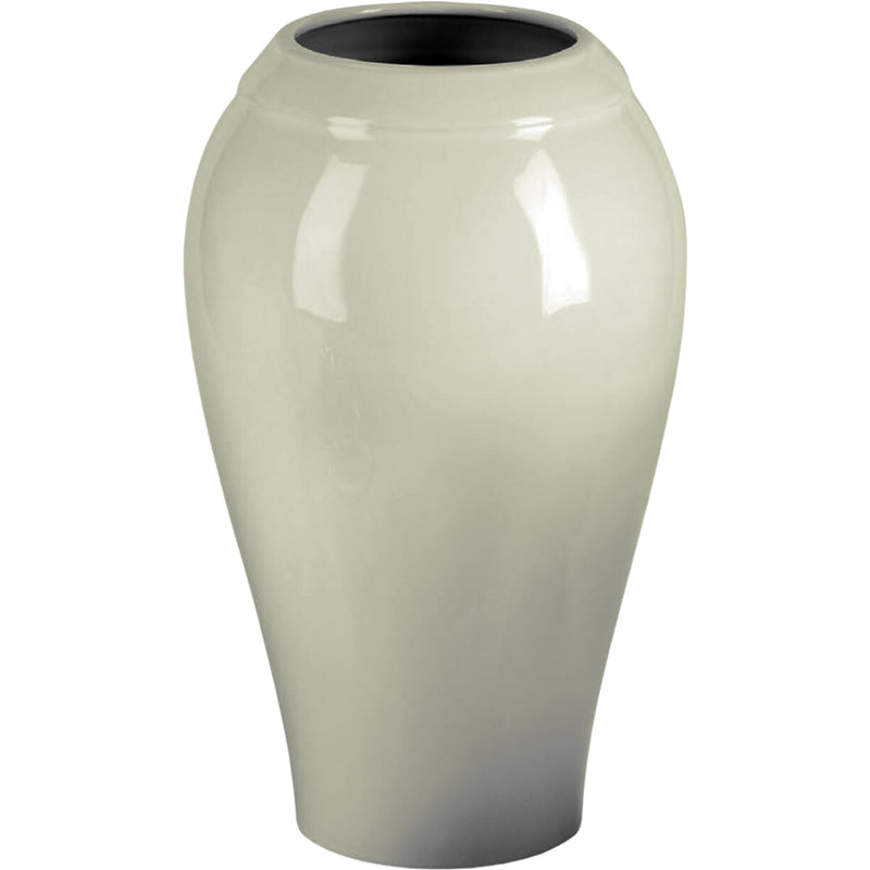 Vaso portafiori per cimitero Liscia 21x13cm - In Porcellana Avorio, a terra LI144P/A