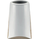 Vase funéraire Giselle 21x13cm - En porcelaine Blanc avec décoration botticino, murale GI128P/BOTT
