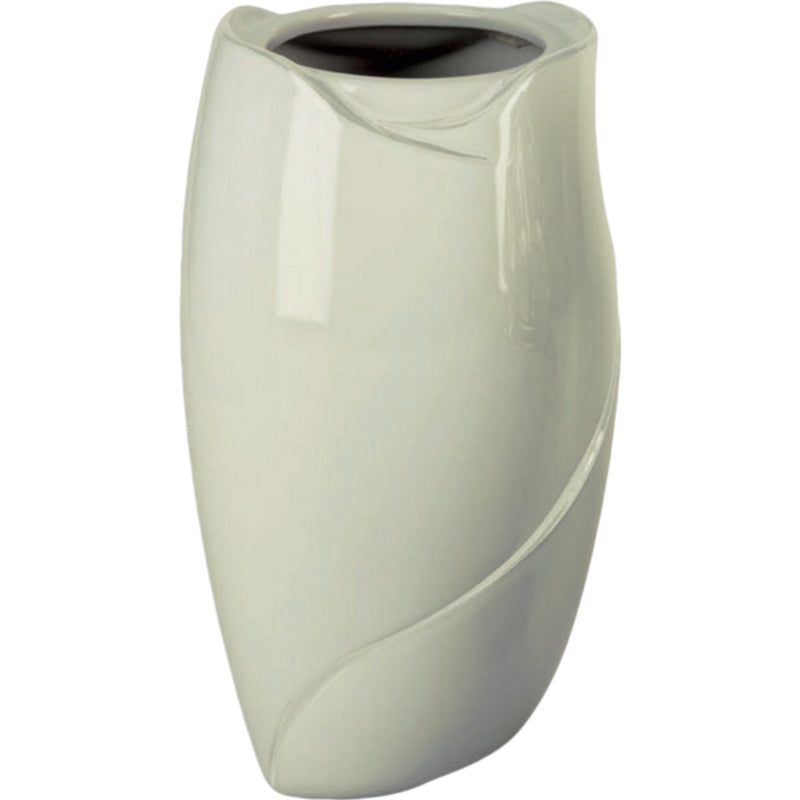 Vase funéraire Why 21x13cm - En porcelaine Ivoire, murale WHY156P/A