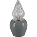 Lámpara votiva para cementerio Liscia 10x10cm - En porcelana Gris, de pared LI146P/G