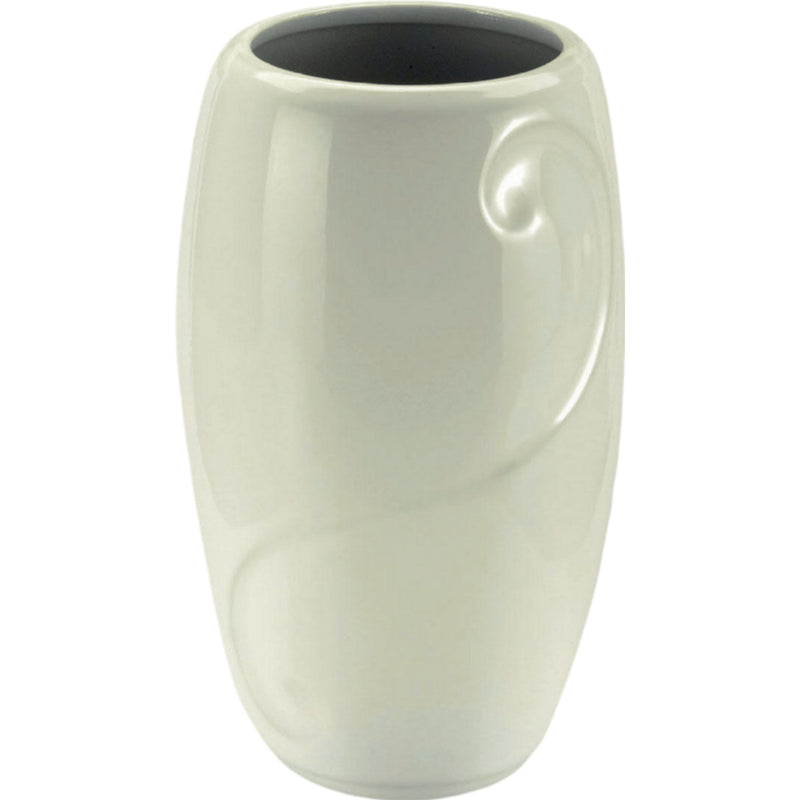 Vaso portafiori per cimitero Sharon 21x13cm - In Porcellana Avorio, a terra SH124T/A