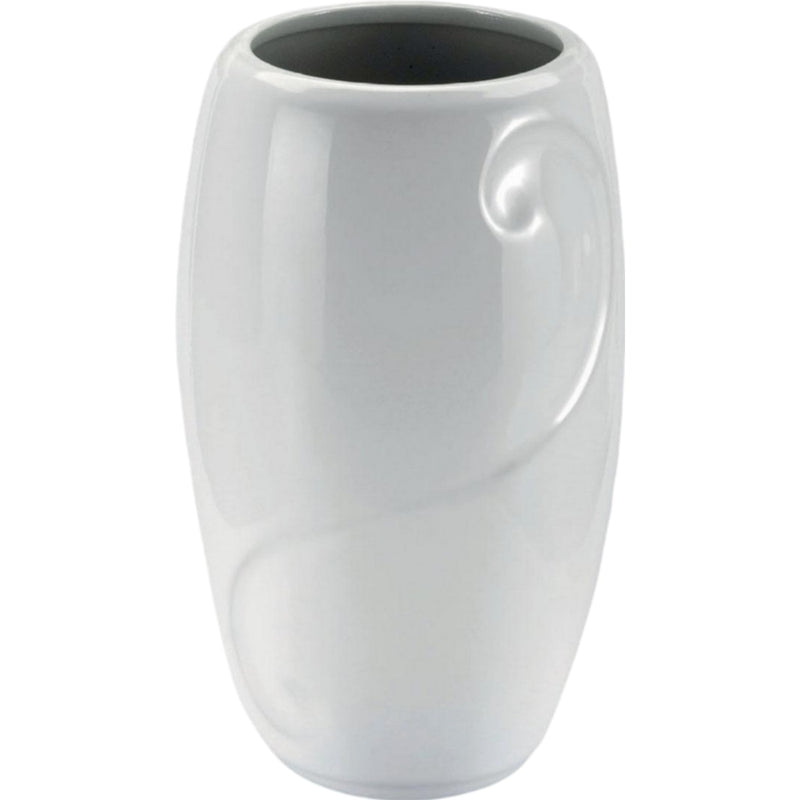 Vase funéraire Sharon 21x13cm - En porcelaine Blanc, au sol SH124T