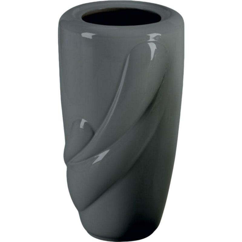 Vase funéraire Life 21x13cm - En porcelaine Gris, murale LIF154P/G