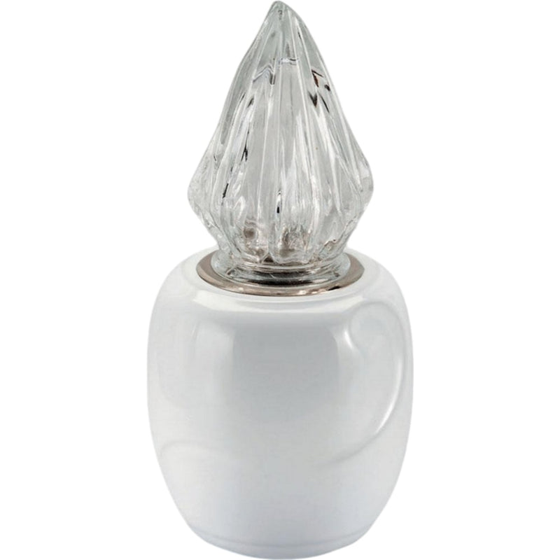 Lampe votive Sharon 10x10cm - En porcelaine Blanc, au sol SH126T