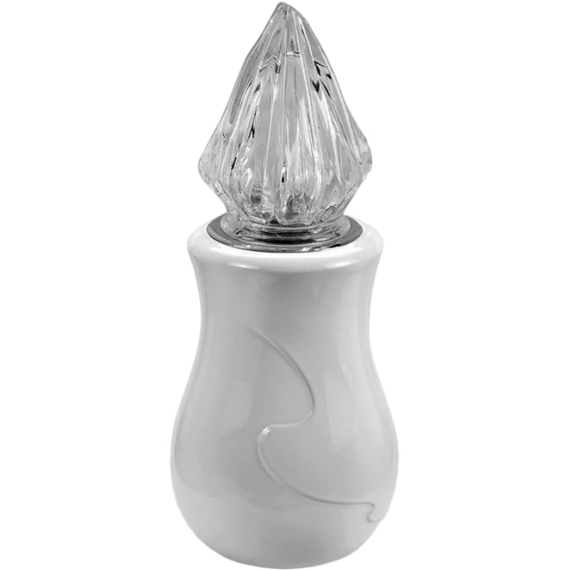 Lampe votive Anna 10x10cm - En porcelaine Blanc, murale ANN136P