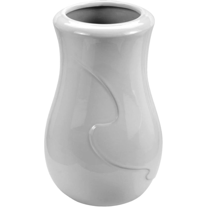 Vaso portafiori per cimitero Anna 21x13cm - In Porcellana Bianca, a terra ANN134T