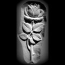 Flachrelief Rose - Aus Carrara-Marmor, personalisierbar ART09