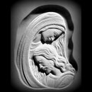 Bajorrelieve rostro del Padre Pío frontal - En mármol de Carrara, personalizable ART34