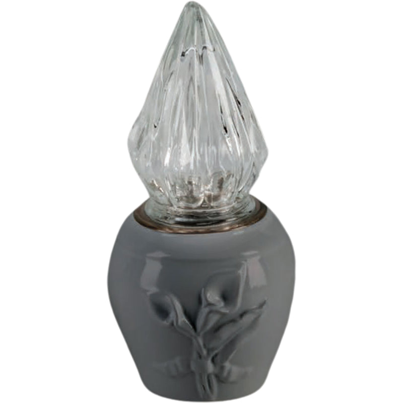 Lampe votive Calla 10x10cm - En porcelaine Gris, murale CAL164P/G