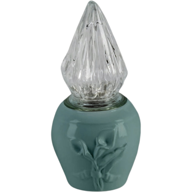 Lampe votive Calla 10x10cm - En porcelaine Vert, au sol CAL164T/V