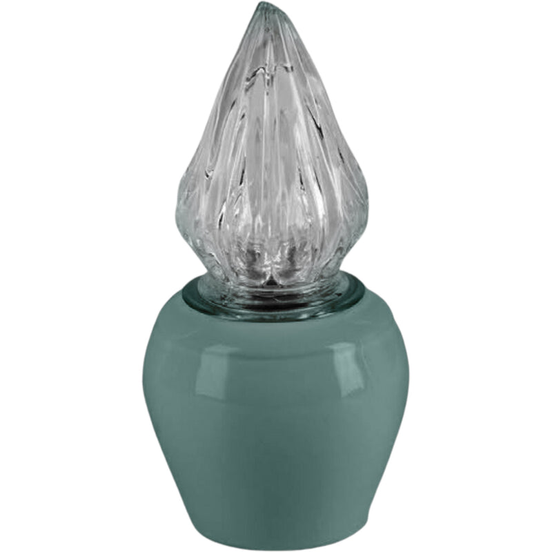 Lampe votive Liscia 10x10cm - En porcelaine Vert, au sol LI146T/V