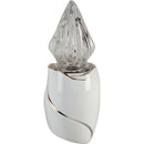 Lámpara votiva para cementerio Why 10x10cm - En porcelana Blanca con decoración platino, de pared WHY158P/PLT