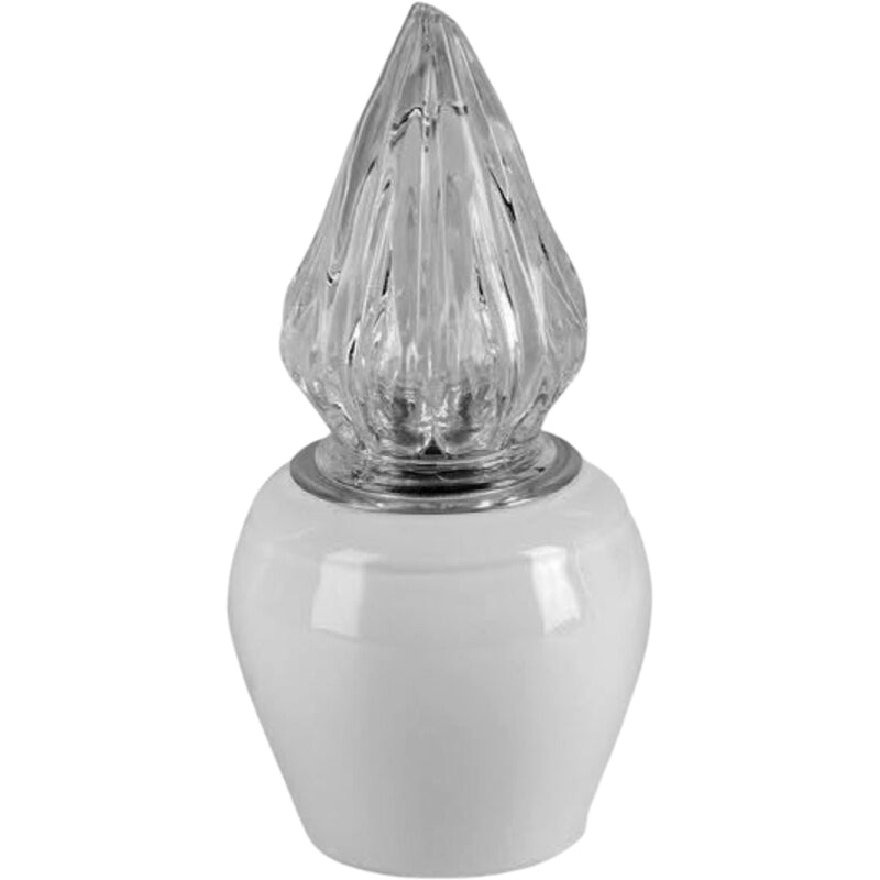 Lampe votive Liscia 10x10cm - En porcelaine Blanc, au sol LI146T