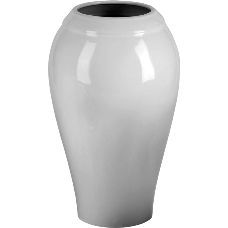 Vase funéraire Liscia 21x13cm - En porcelaine Blanc, au sol LI144T