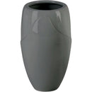 Vase funéraire Onda 21x13cm - En porcelaine Gris, au sol ON168T/G