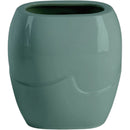Macetero rectangular para cementerio Onda 19x17cm - En porcelana Verde, de suelo ON166T/V