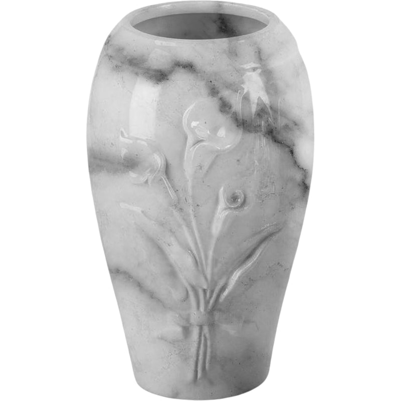 Vase funéraire Calla 21x13cm - En porcelaine , au sol CAL162P/CARR