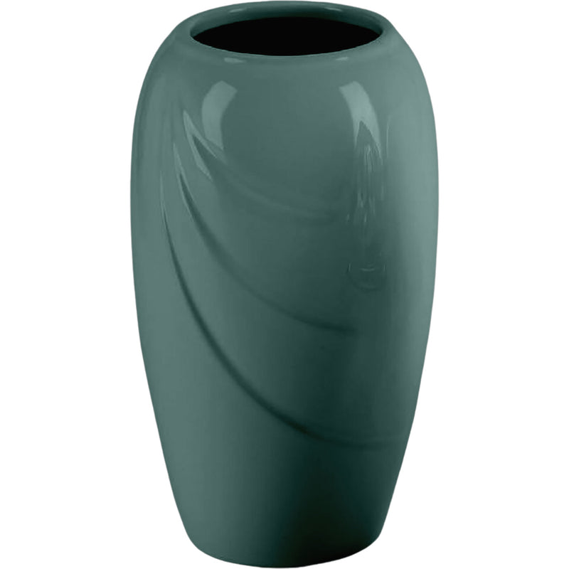 Vaso portafiori per cimitero Ecotre 21x13cm - In Porcellana Verde, a terra ECO150T/V