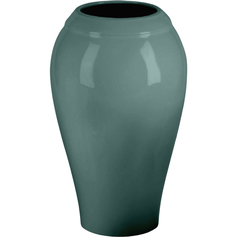 Vase funéraire Liscia 21x13cm - En porcelaine Vert, au sol LI144T/V