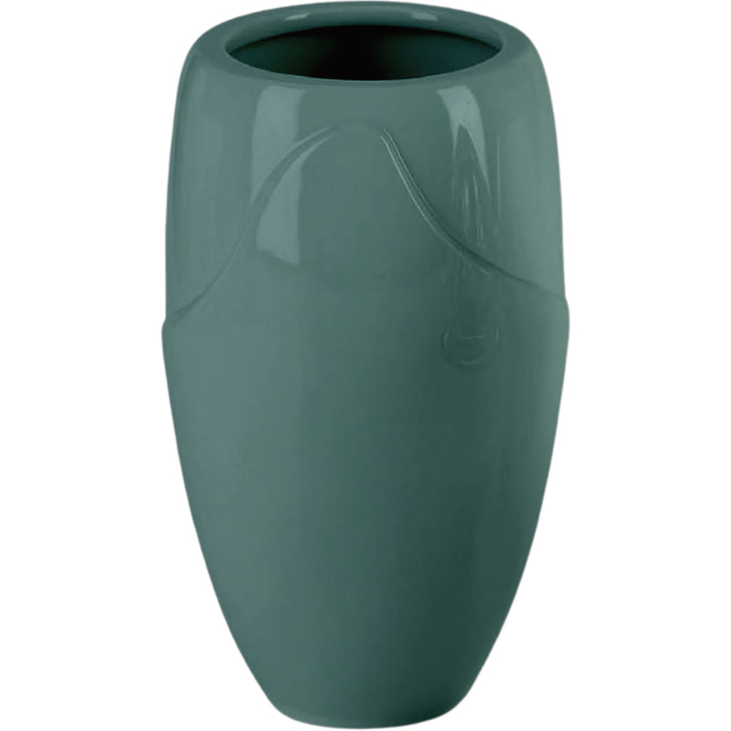 Vase funéraire Onda 21x13cm - En porcelaine Vert, au sol ON168P/V