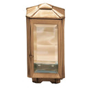 Farol portavelas para cementerio 26x13cm - De bronce, fijación a suelo 1001-M14