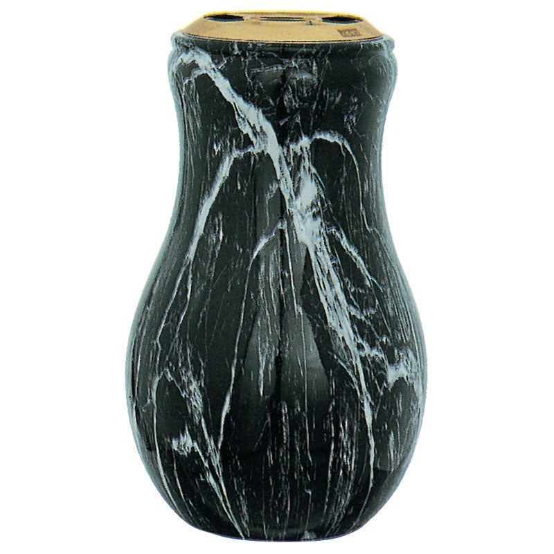 Vase à fleurs Cemetery 30cm - Bronze, avec intérieur amovible - Sur pied