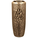 Vase à fleurs pour cimetière 30cm - Bronze, avec intérieur amovible - Sur pied 102351/P