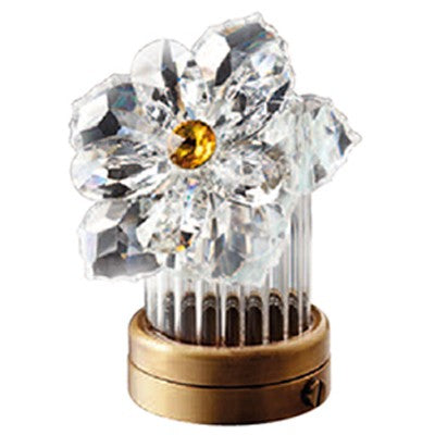 Fiamma per lampada votiva - Ninfea inclinata in cristallo 8cm