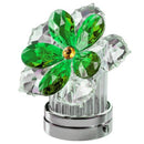 Cristales para la decoración de lapidas - Lirio De Agua Inclinado de cristal verde 10cm