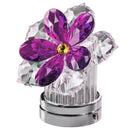 Cristales para la decoración de lapidas - Lirio De Agua Inclinado de cristal púrpura 10cm