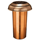 Vase de fleurs de cimetière encastré 4cm - Bronze, avec intérieur amovible - Sur pied 1054-R14