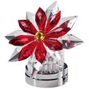 Cristales para la decoración de lapidas - Copo De Nieve Inclinado de cristal rojo 12cm