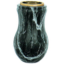 Jarrón para lapidas y nichos de cementerio 20cm - En bronce, con deposito interior - 110231