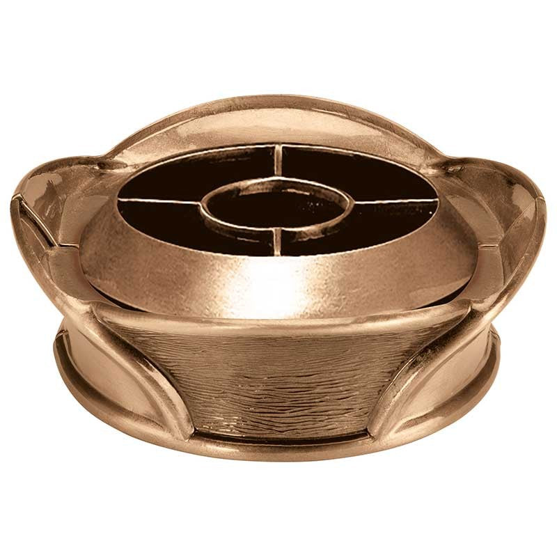 Vaso portafiori per cimitero da incasso 5,5cm - In bronzo, con interno rimovibile - Da terra 1135-R14