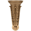 Vase à fleurs pour cimetière 20x12cm - Bronze, avec intérieur amovible - Montage mural 1148-R9