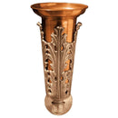 Vase à fleurs pour cimetière 20x12cm - Bronze, avec intérieur amovible - Montage mural 1148-R9