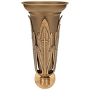 Vase à fleurs pour cimetière 20x12cm - Bronze, avec intérieur amovible - Montage mural 1172-R9