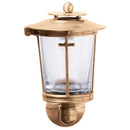 Farol portavelas para cementerio 16x10cm - De bronce, fijación a pared 1175