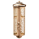 Farol portavelas para cementerio 30cm - De bronce, fijación a pared 1177