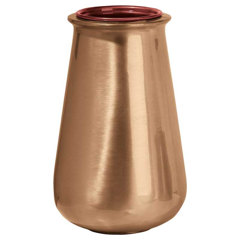 Vase à fleurs pour cimetière 30x18cm - Bronze, avec intérieur en cuivre - Sur pied 1265-R29